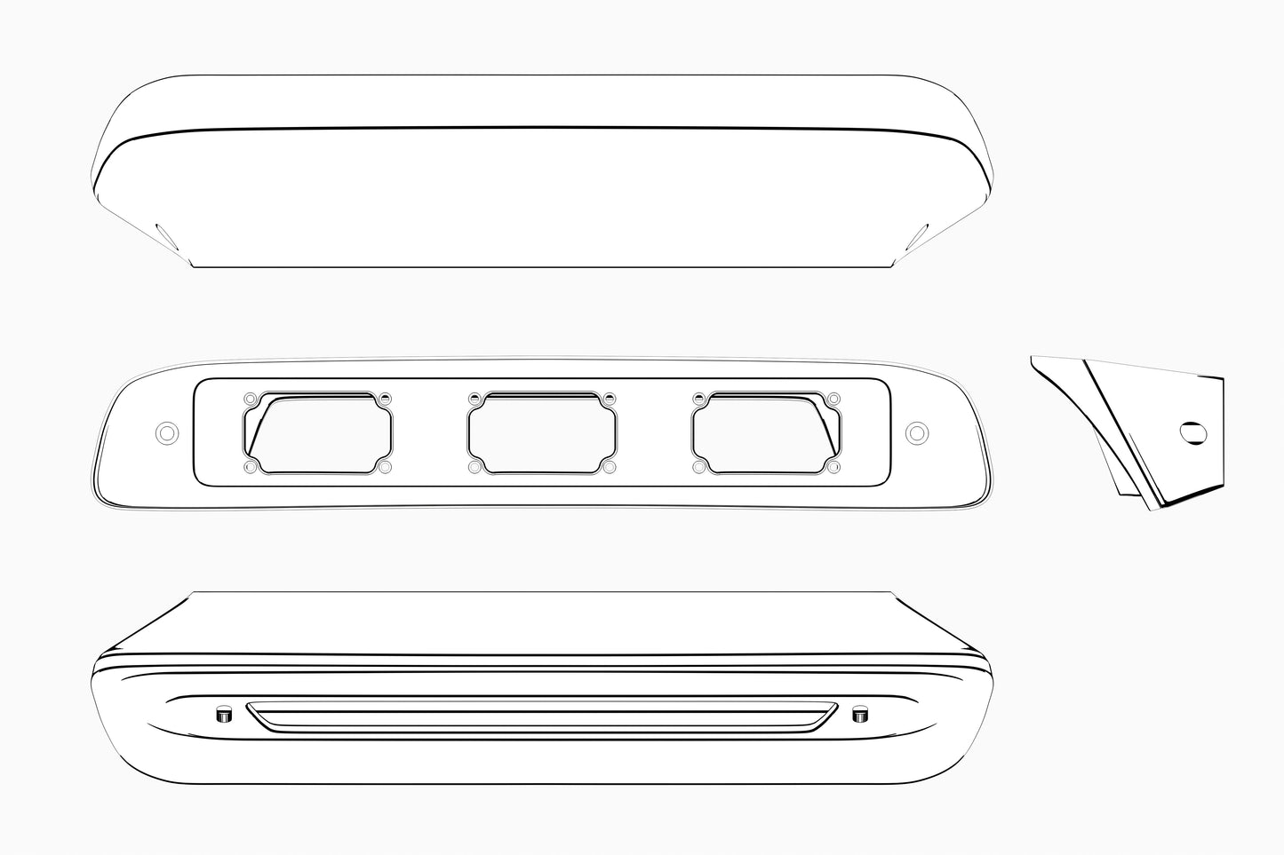 Lenz Composites 3rd Brake Light Housings (2007-2021 Toyota Tundra) - PRE-ORDER