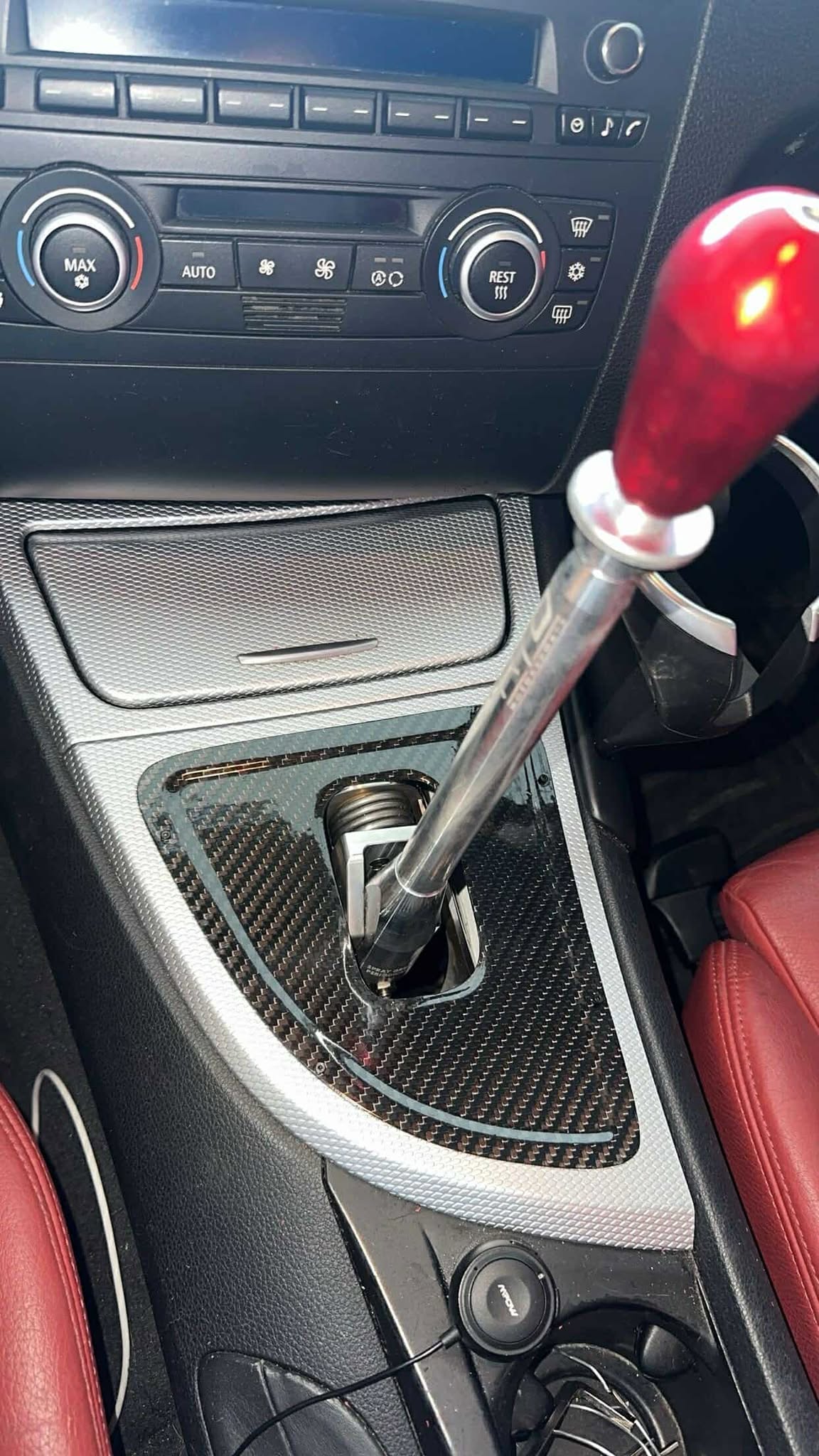 Lenz Composites Carbon Fiber Shift Plate (2008-2013 BMW 1 Series w/ RTD Shifter)