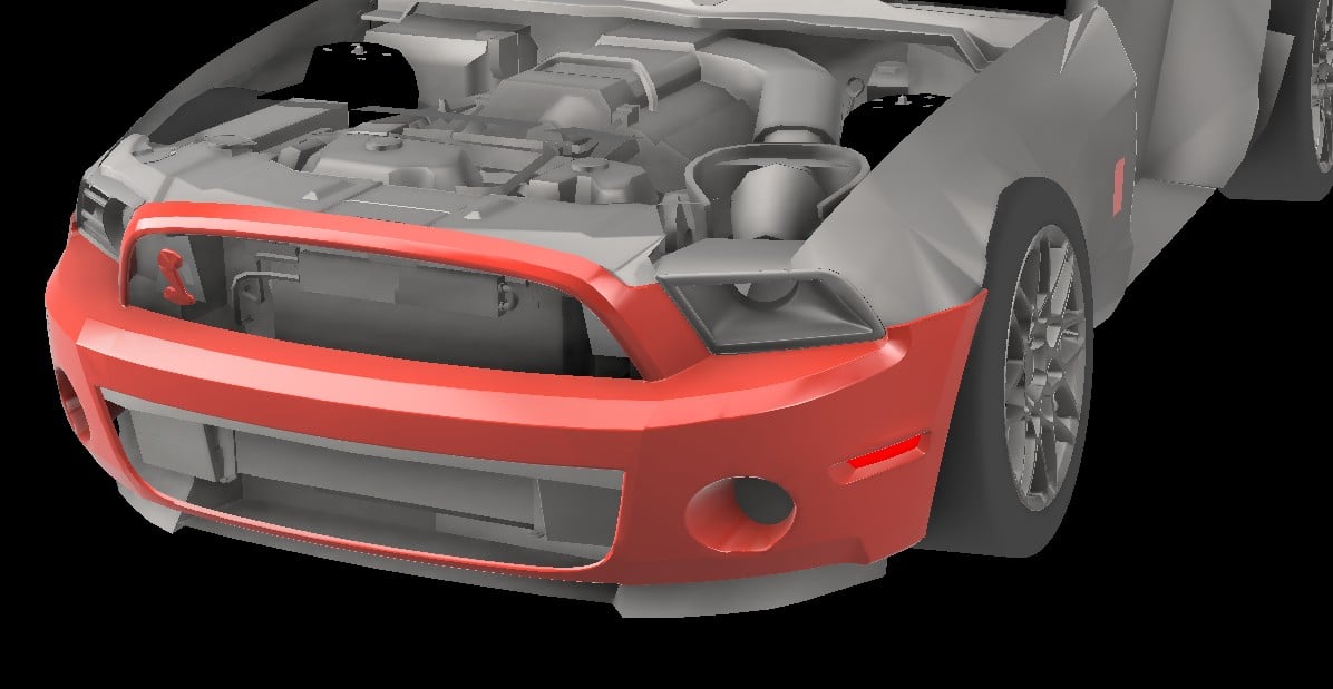 Lenz Composites Plastic Headlight Intake Duct (2010-2014 Mustang)