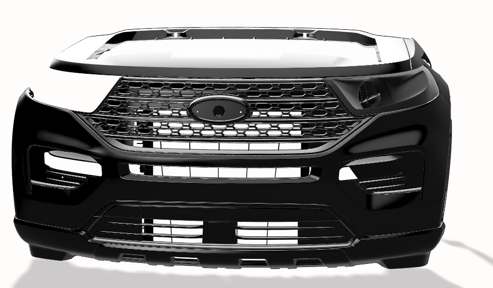 Lenz Composites ABS Headlight Intake Duct (2020-2024 Explorer / Explorer ST)