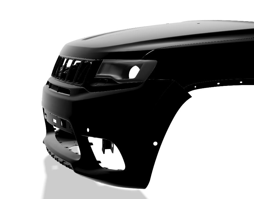 Lenz Composites ABS Headlight Intake Duct (2014-2021 Jeep Grand Cherokee / TrackHawk / SRT8)