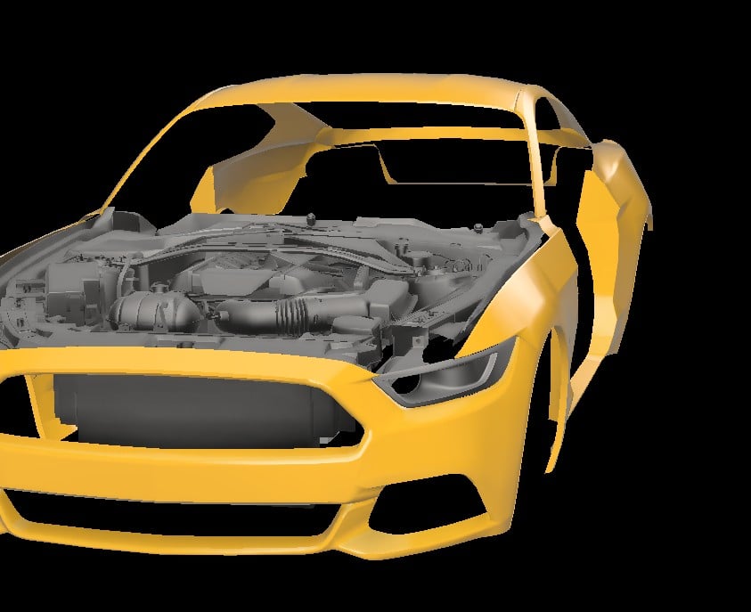 Lenz Composites Plastic Headlight Intake Duct (2015-2017 Mustang)