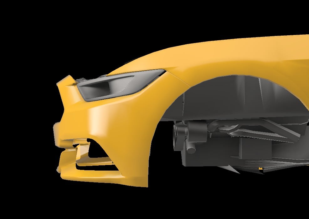 Lenz Composites Plastic Headlight Intake Duct (2015-2017 Mustang)