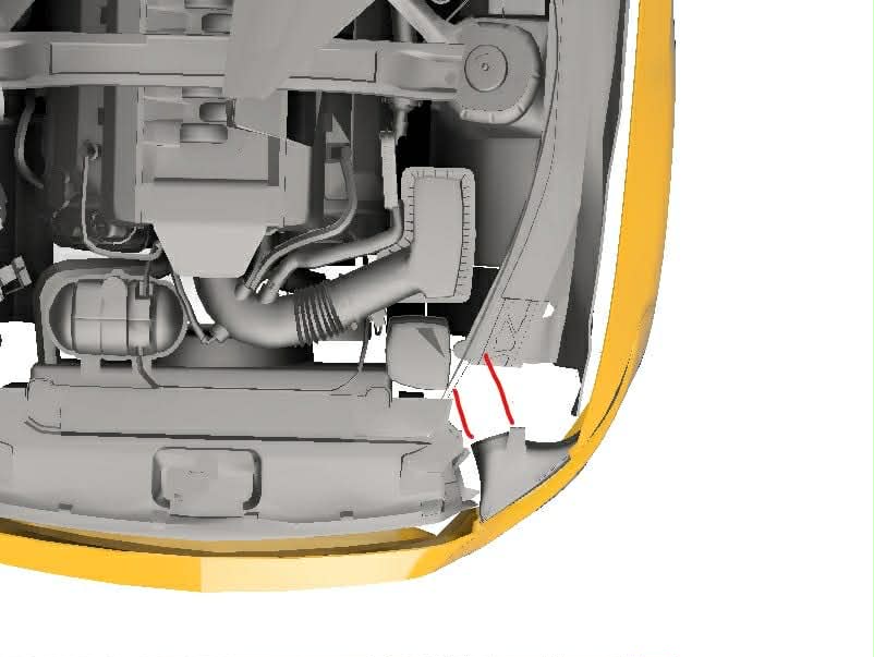 Lenz Composites Plastic Headlight Intake Duct (2015-2017 Mustang)