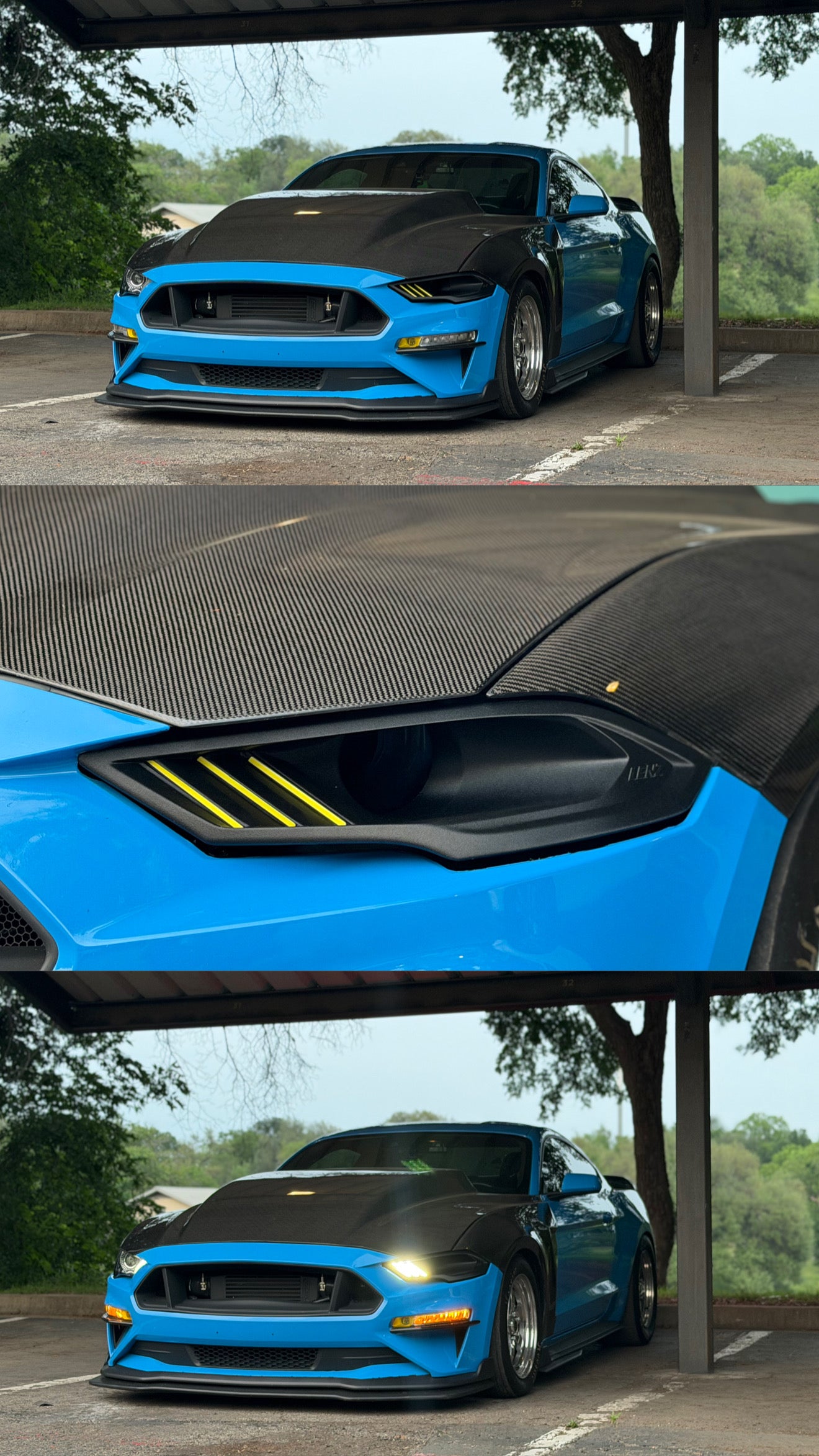 Lenz Composites V2 LED Headlight Intake Duct (2018-2023 Mustang)
