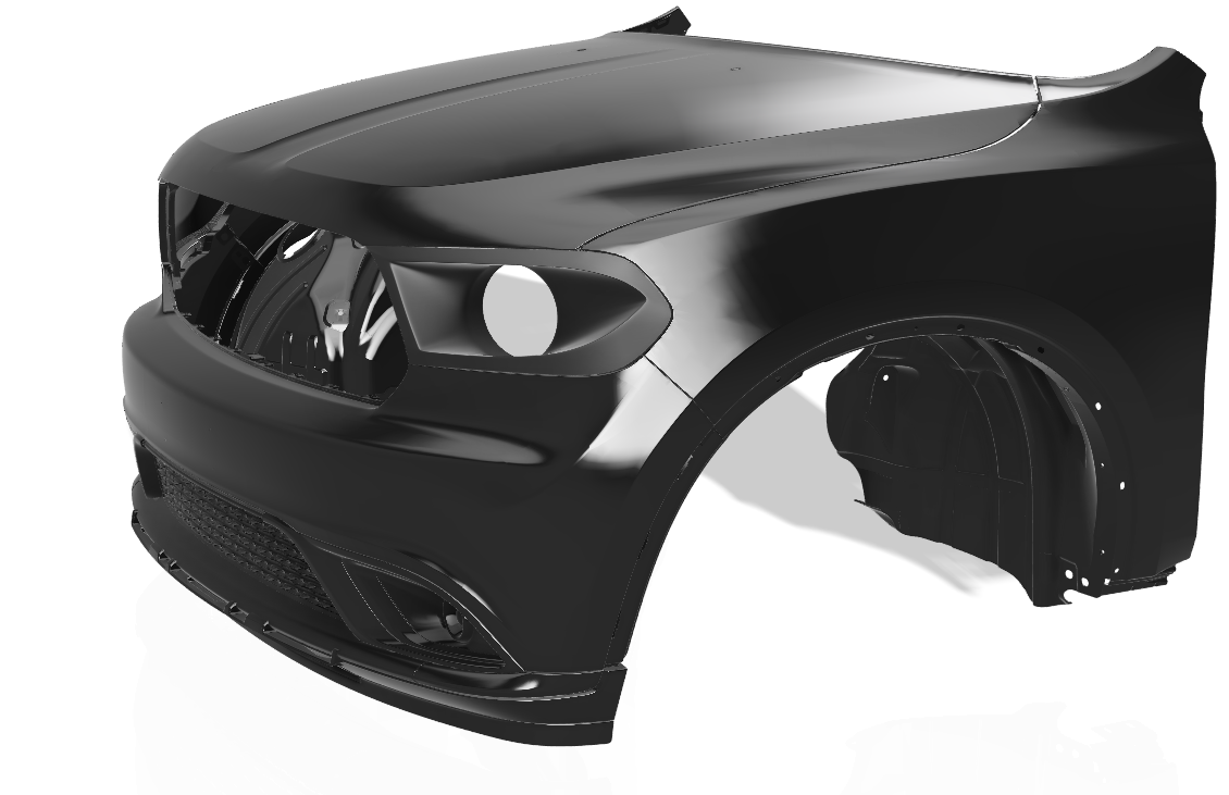 Lenz Composites ABS Headlight Intake Duct (2014-2020 Dodge Durango)