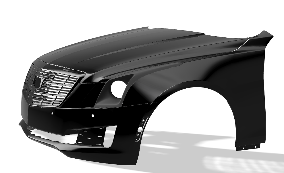 Lenz Composites ABS Headlight Intake Duct (2016-2019 Cadillac CTS-V / ATS-V & 2014-2019 Cadillac CTS / ATS)