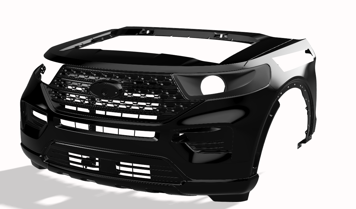 Lenz Composites ABS Headlight Intake Duct (2020-2024 Explorer / Explorer ST)