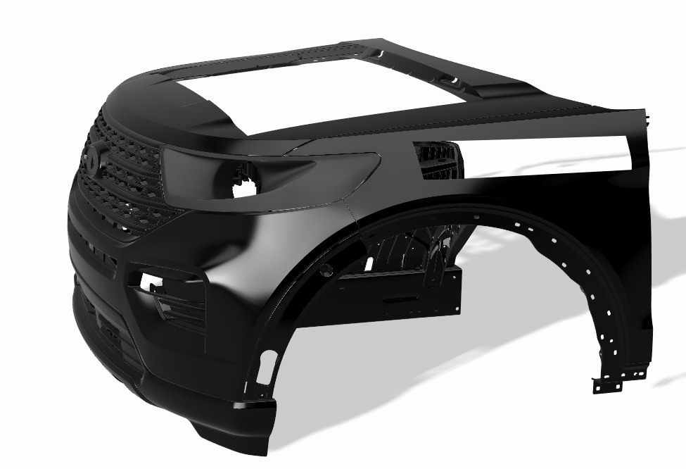 Lenz Composites ABS Headlight Intake Duct (2020-2024 Explorer / Explorer ST)