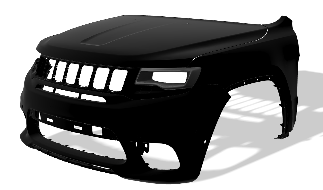 Lenz Composites ABS Headlight Intake Duct (2014-2021 Jeep Grand Cherokee / TrackHawk / SRT8)