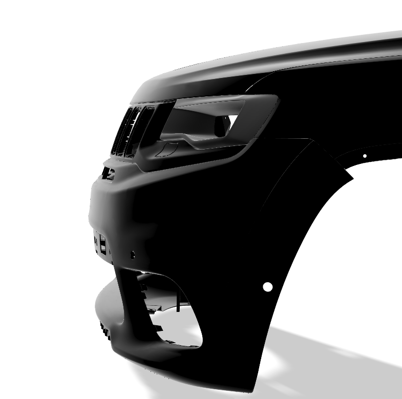 Lenz Composites ABS Headlight Intake Duct (2014-2021 Jeep Grand Cherokee / TrackHawk / SRT8)