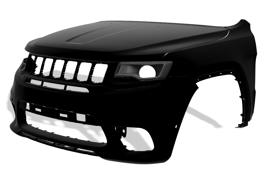 Lenz Composites ABS Headlight Intake Duct (2014-2021 Jeep Grand Cherokee / TrackHawk / SRT8)
