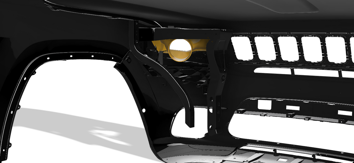 Lenz Composites ABS Headlight Intake Duct (2014-2021 Jeep Grand Cherokee / TrackHawk / SRT8)