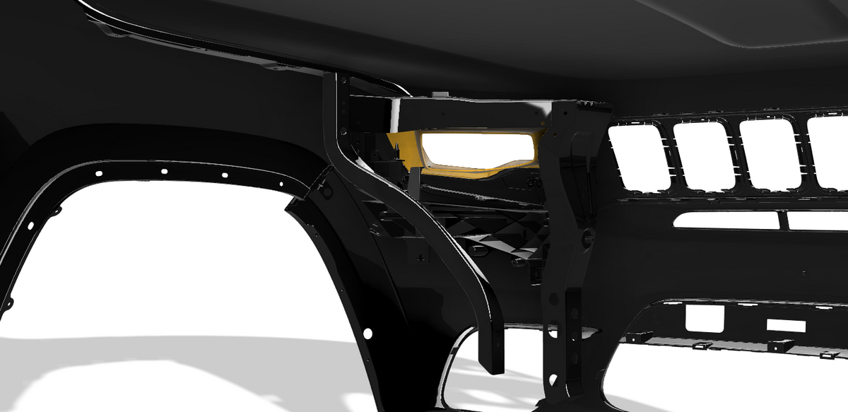 Lenz Composites ABS Headlight Intake Duct (2014-2021 Jeep Grand Cherokee / TrackHawk / SRT8)