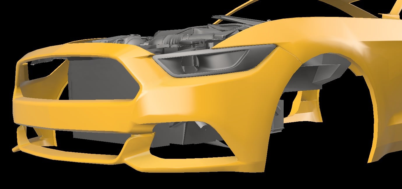 Lenz Composites Plastic Headlight Intake Duct (2015-2017 Mustang)