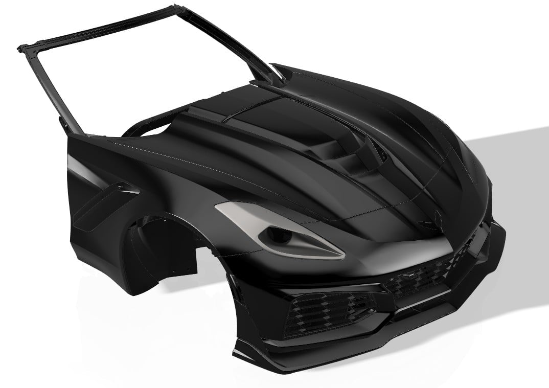 Lenz Composites ABS Headlight Intake Duct (2014-2019 C7 Corvette)