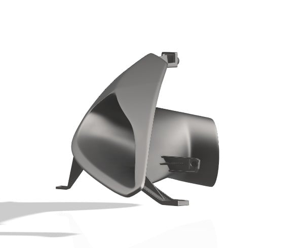 Lenz Composites ABS Headlight Intake Duct (2014-2019 C7 Corvette)
