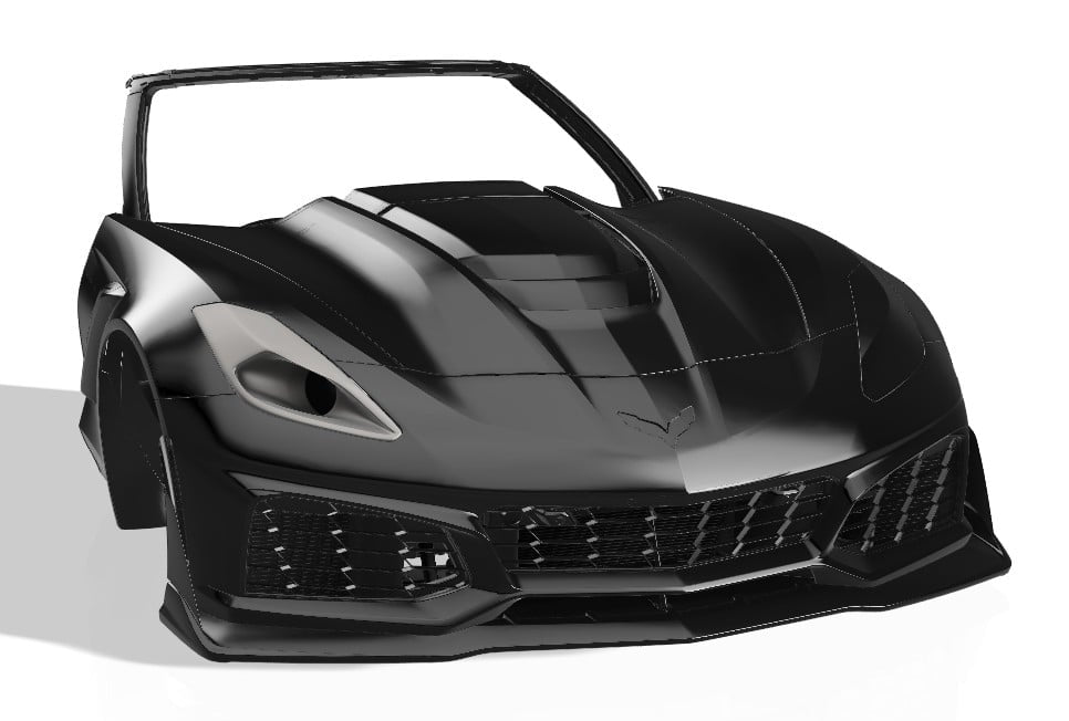 Lenz Composites ABS Headlight Intake Duct (2014-2019 C7 Corvette)