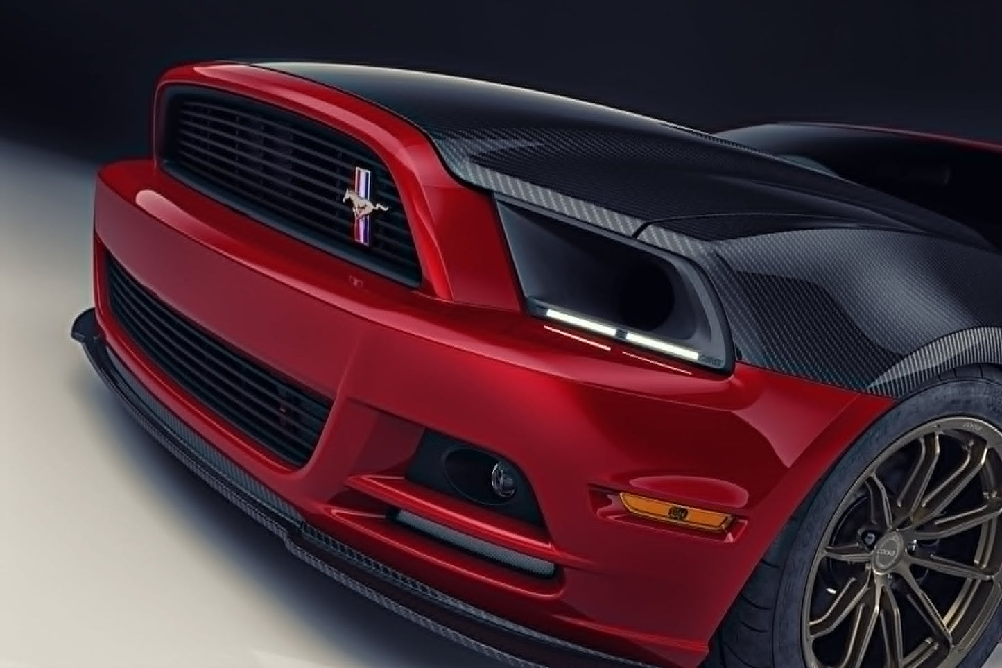 Lenz Composites V2 LED Headlight Intake Duct (2010-2014 Mustang / Shelby GT500)
